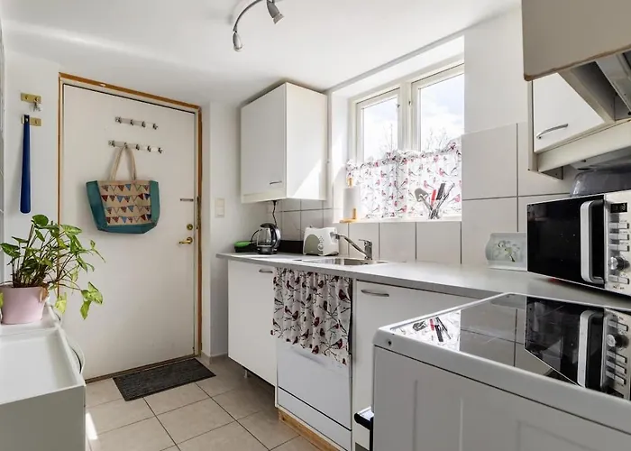 Mountain View Near Oslo: Bedroom, Lounge, Kitchen And Bathroom. Flat In Rykkinn Appartamento
